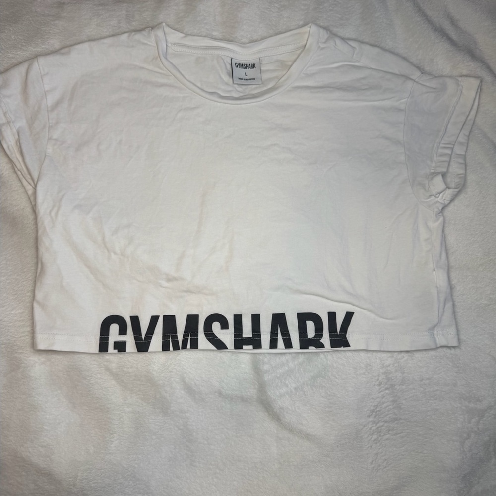 Gymshark White Tee with Black Logo